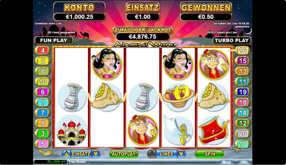 Aladdinâ€™s Wishes Slot Wild Symbols